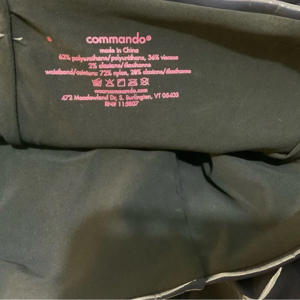 Commando Classic Faux Patent Leather Leggings High Rise Blue Pants Women’s Sz S